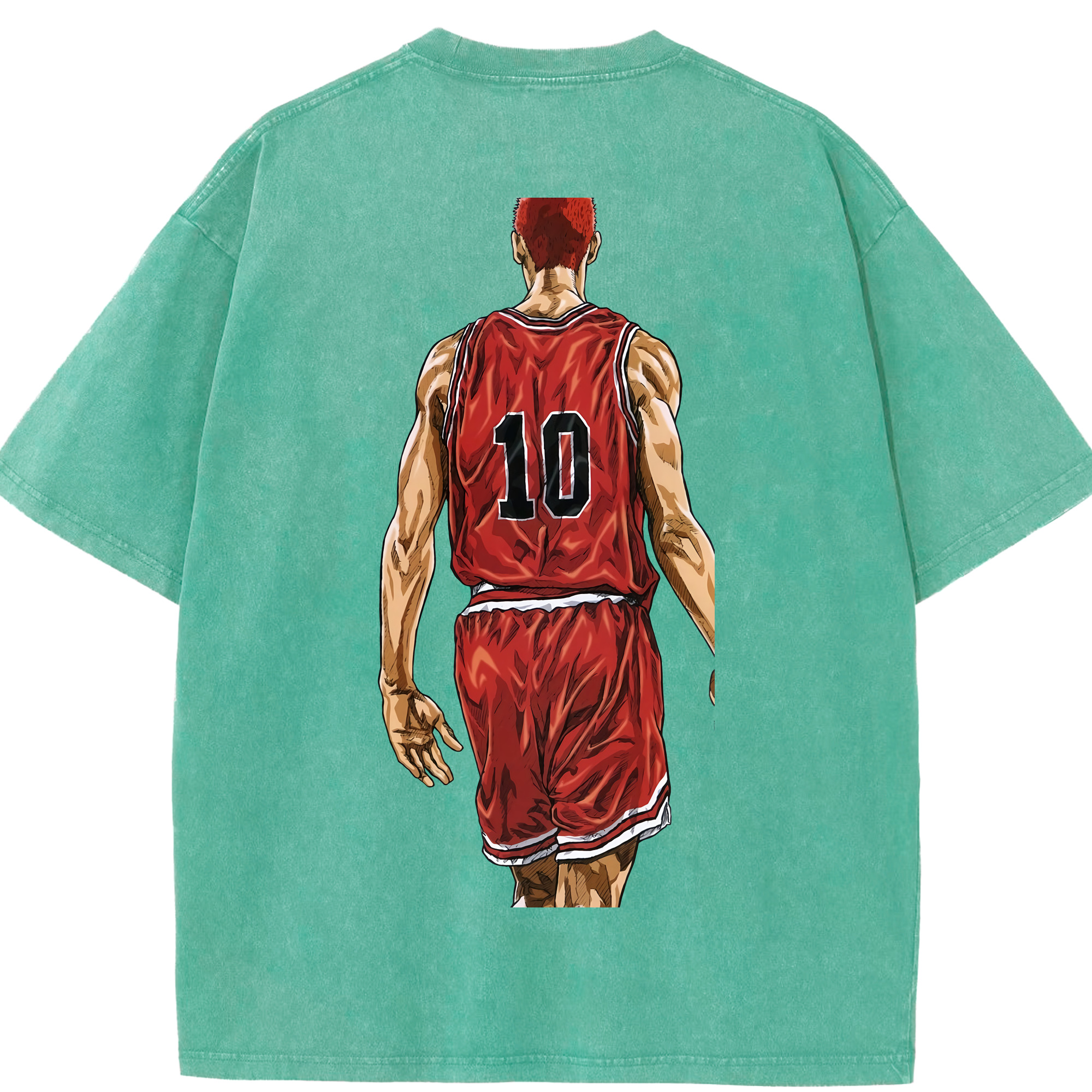 （画像用） SLAM DUNK／スラムダンク 綿100% ヴィンテージ風 半袖Tシャツ（背面プリント）